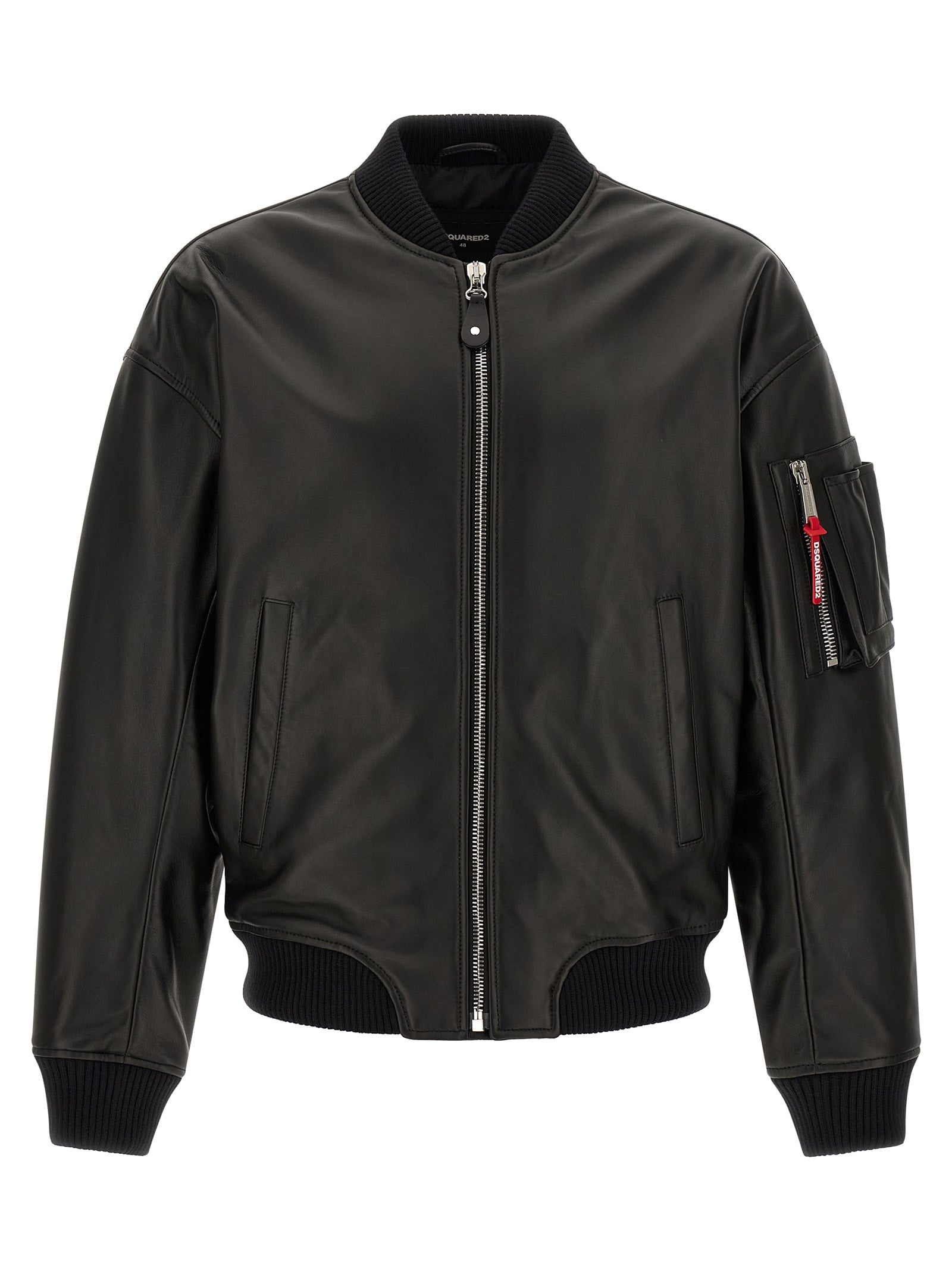 Dsquared2 Black Leather Jacket