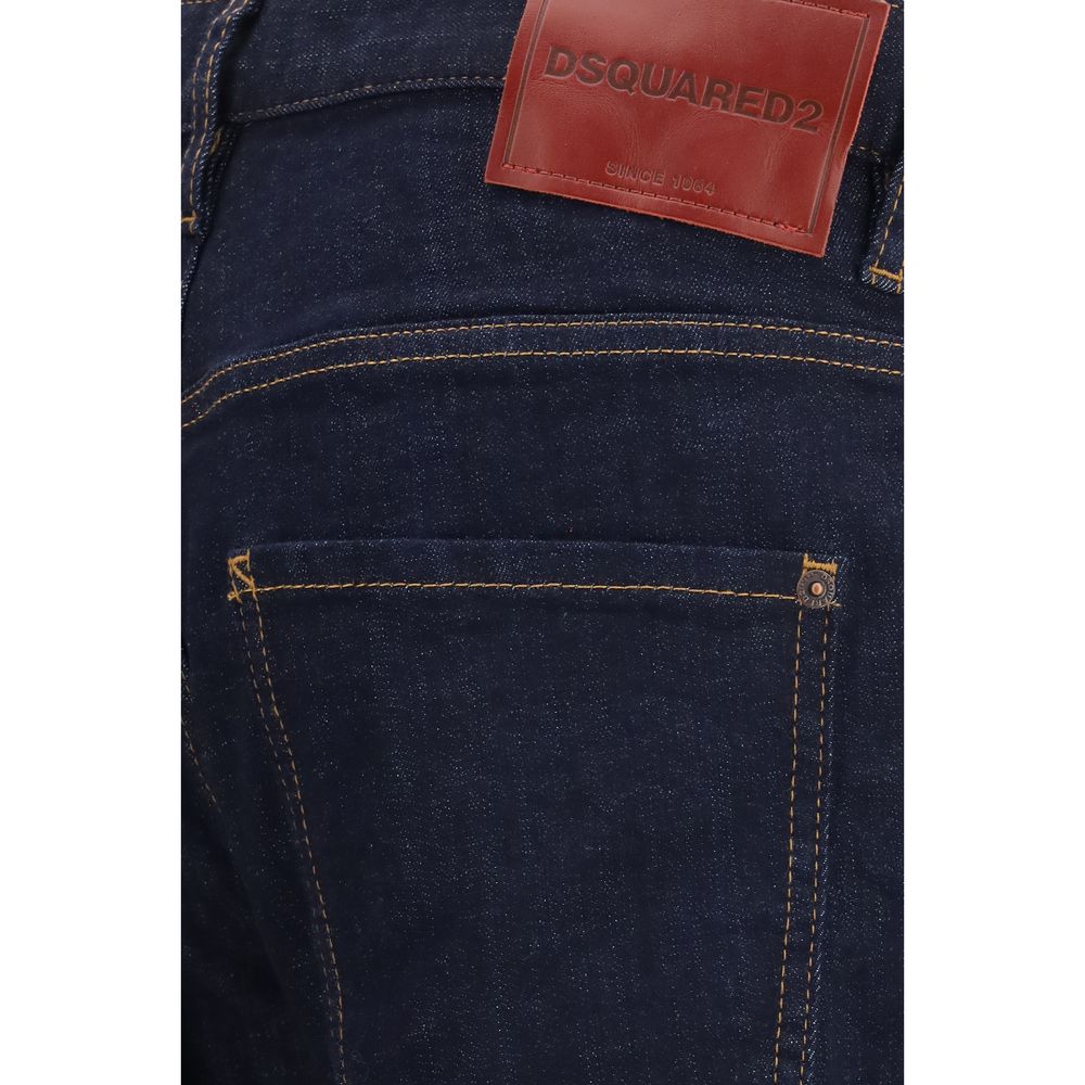 Dsquared2 Blue Cotton Slim Fit Jeans