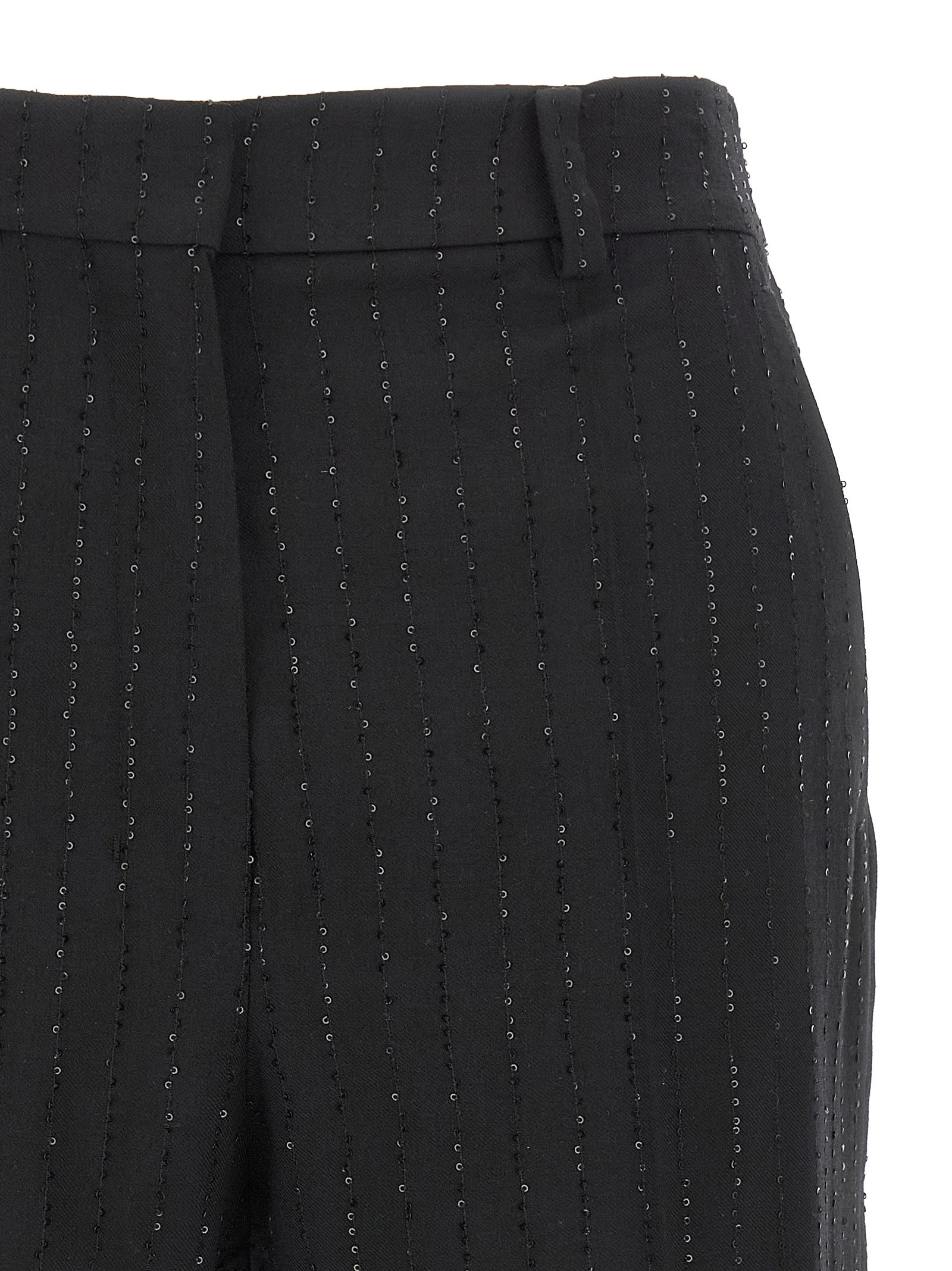 Black Virgin Wool Bermuda Shorts