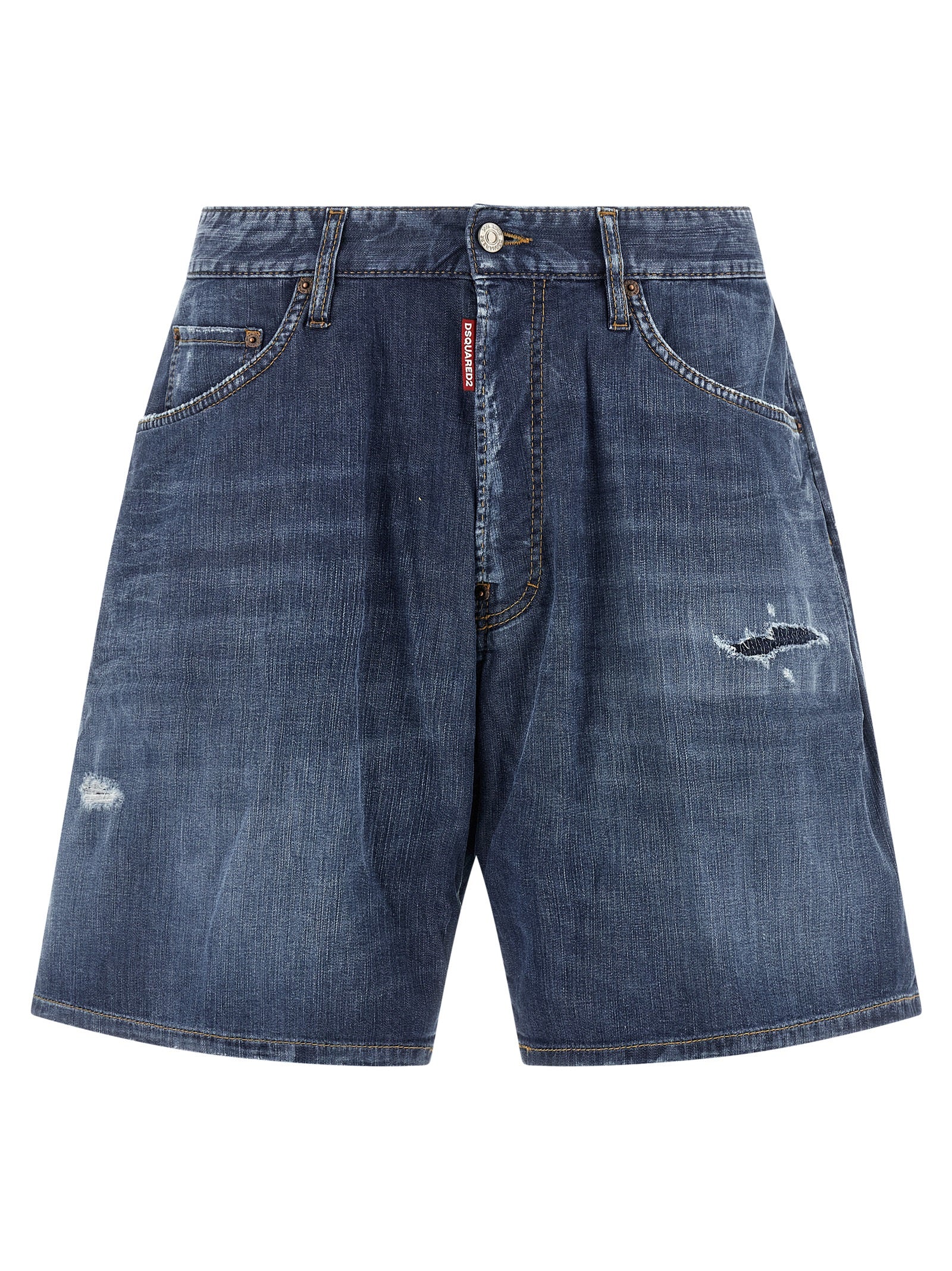 Dsquared2 Blue Cotton Bermuda Shorts