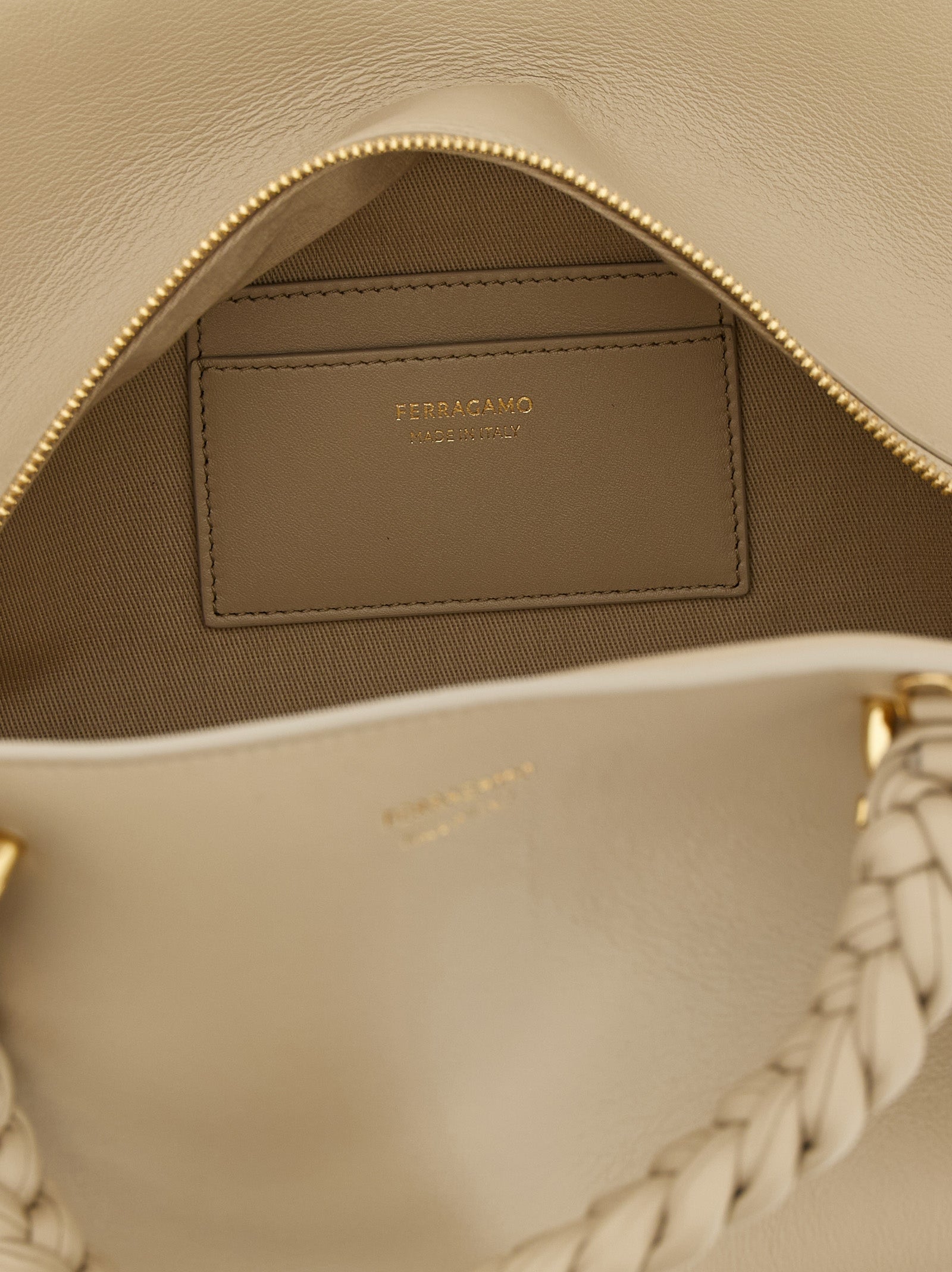Ferragamo Grey Calfskin Handbag