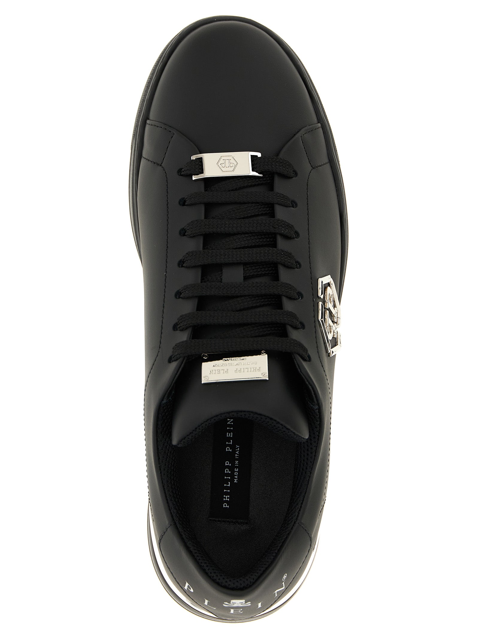 Black Calfskin Low Top Sneakers