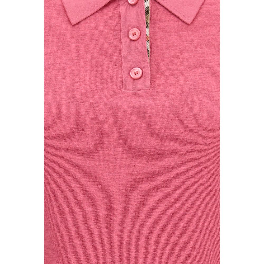 Burberry Check Knitted Wool Polo