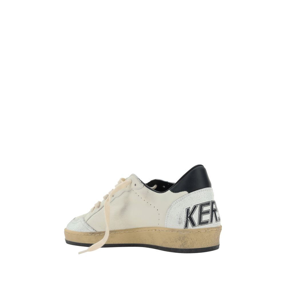 White Calf Leather Bos Taurus Athletic Sneakers