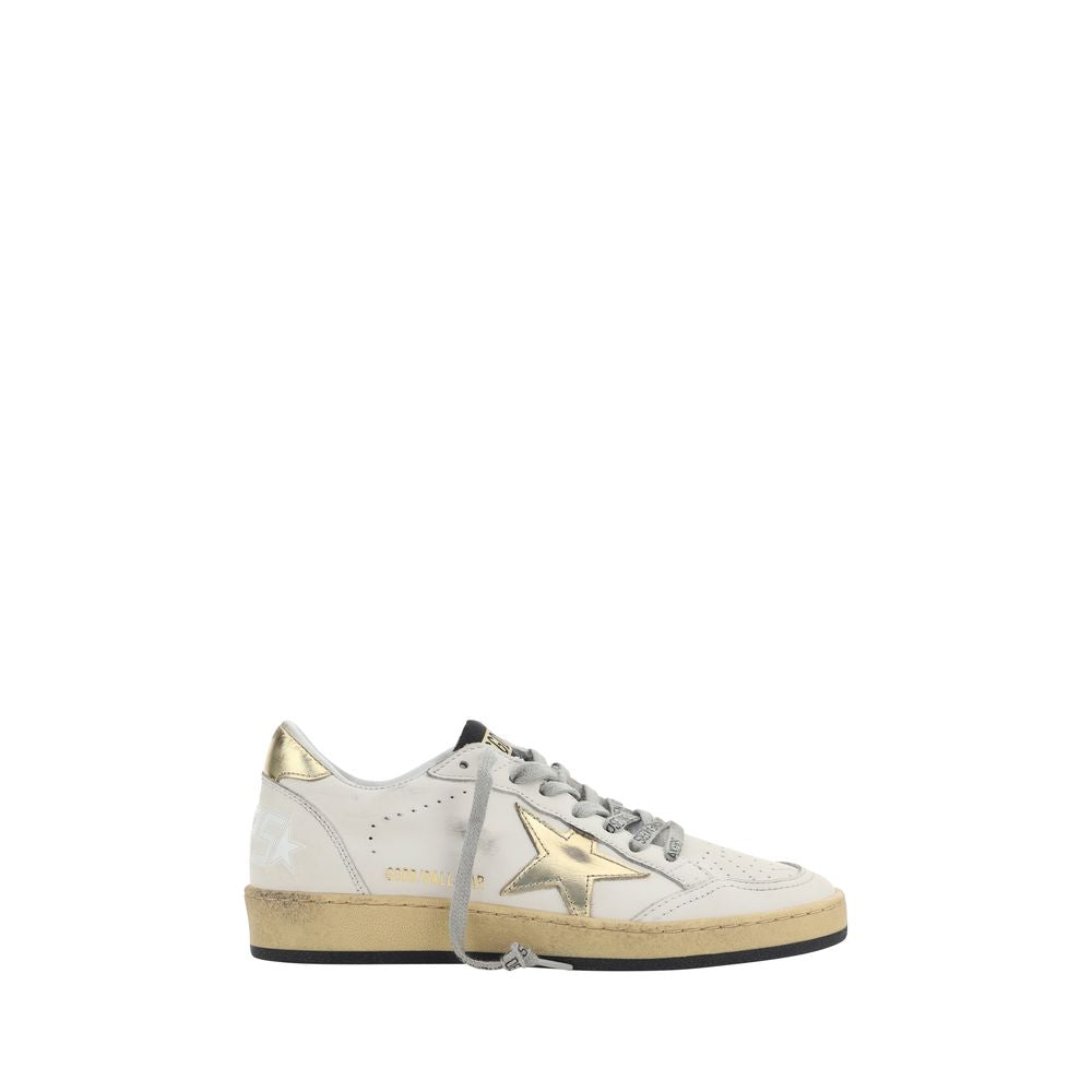 Golden Goose White Leather Ballstar Sneakers