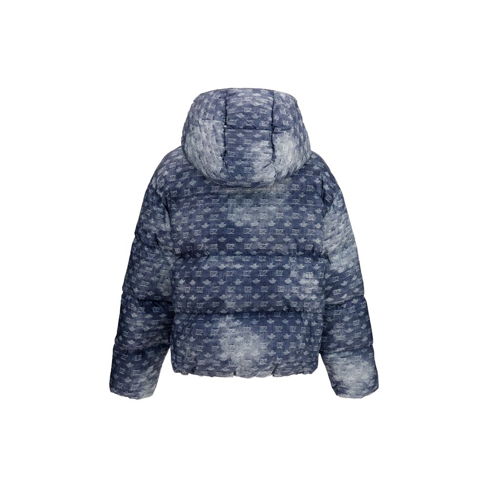Dsquared2 Blue Polyester Full-Length Jacket