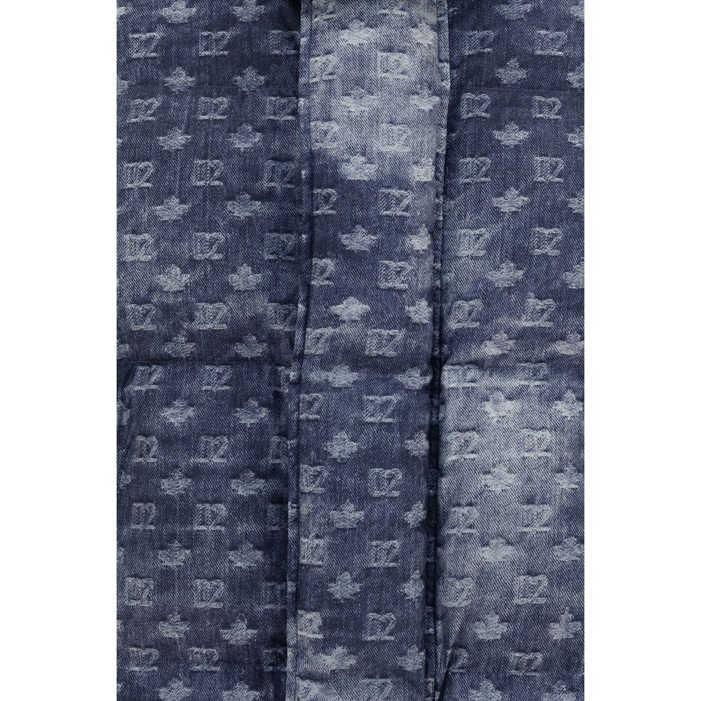Dsquared2 Blue Polyester Full-Length Jacket