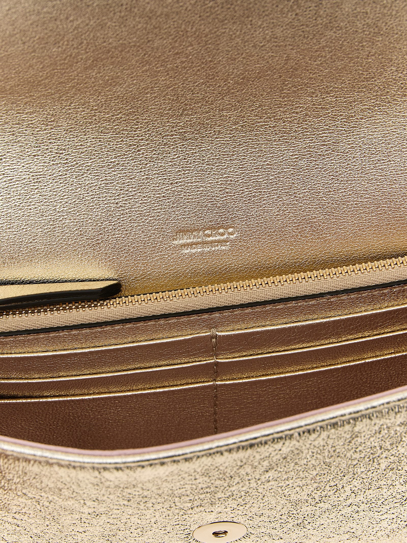 Gold Lamb Leather Clutch Bag