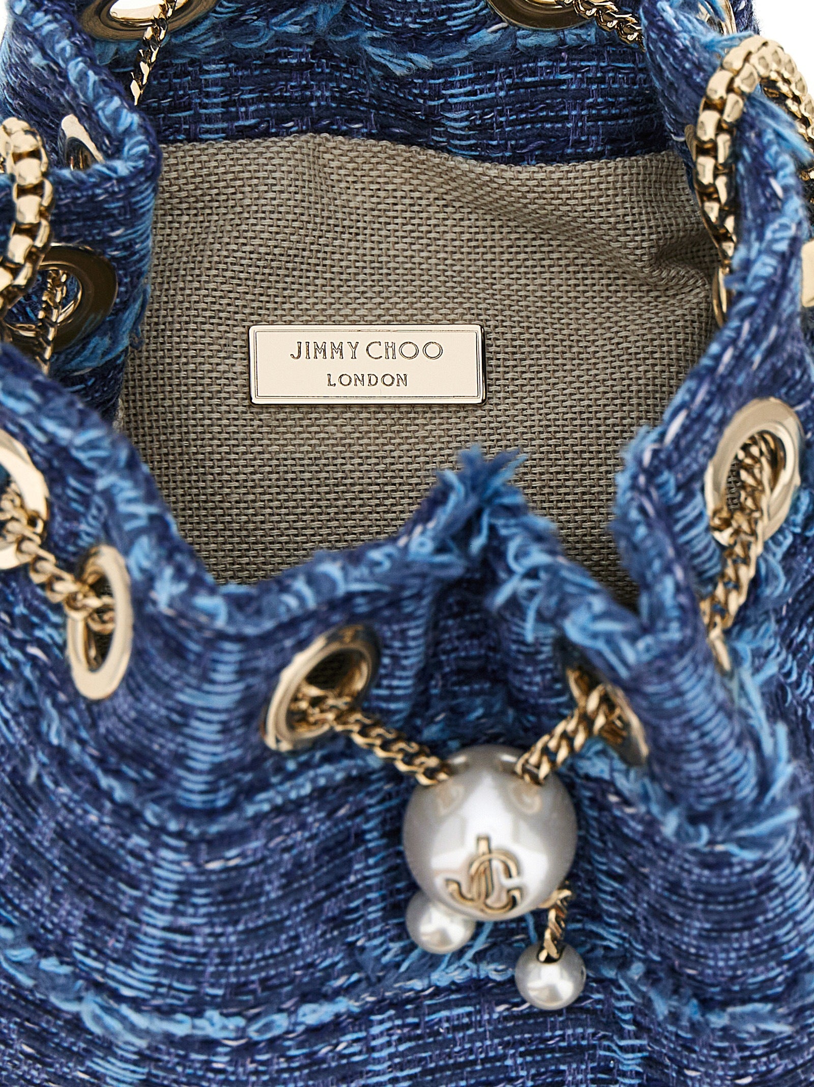 Blue Fabric Handbag