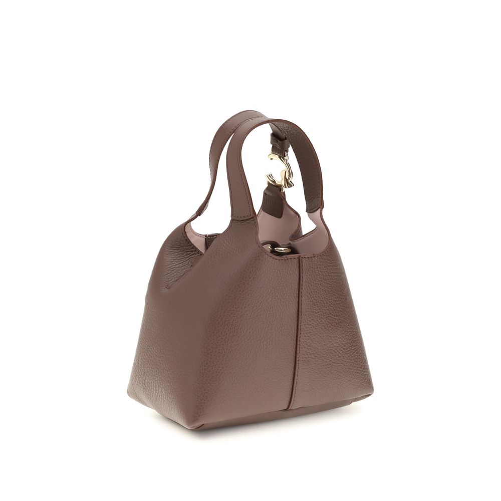 Beige Calf Leather Bos Taurus Shoulder Bag