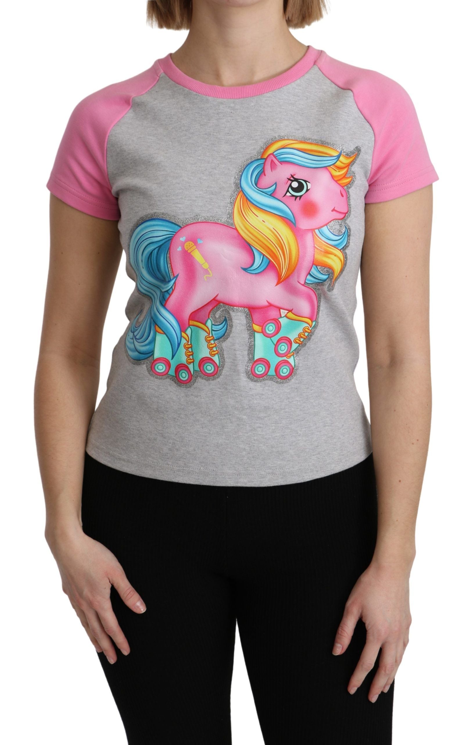 Moschino Gray and pink Cotton T-shirt My Little Pony