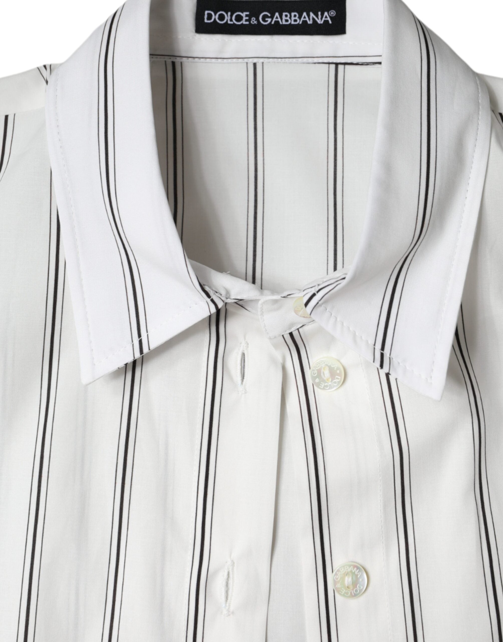 Dolce & Gabbana White Cotton Polo Top