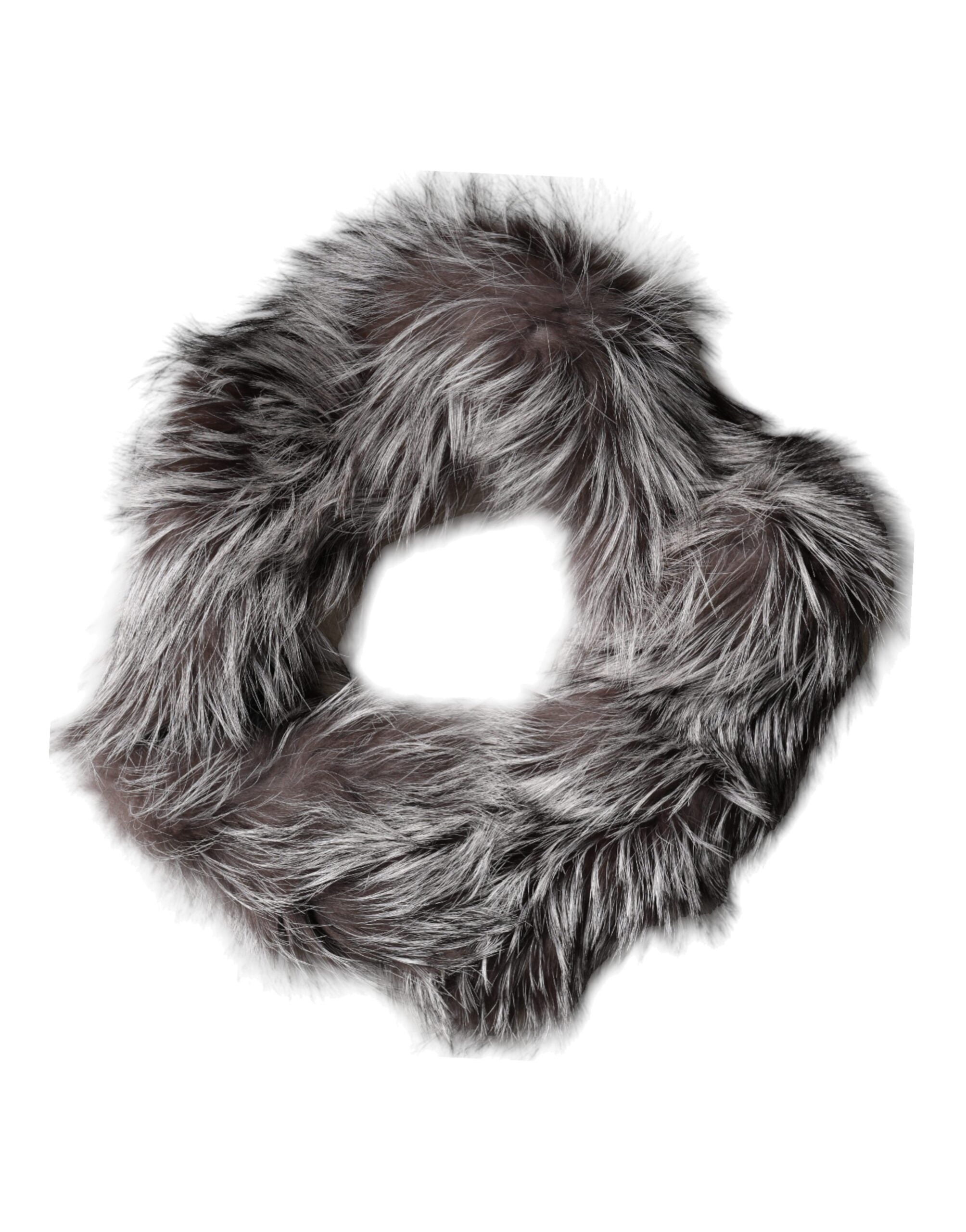 Dolce & Gabbana Grey Silver Fox Fur Scarf