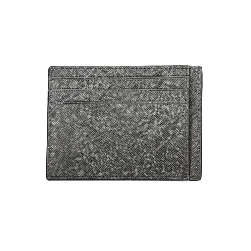 Calvin Klein Black Leather Wallet Holder
