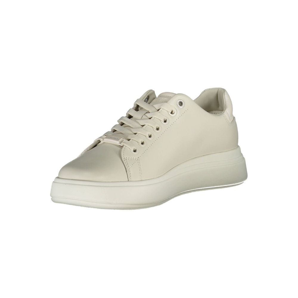 Calvin Klein Beige Leather Sneaker
