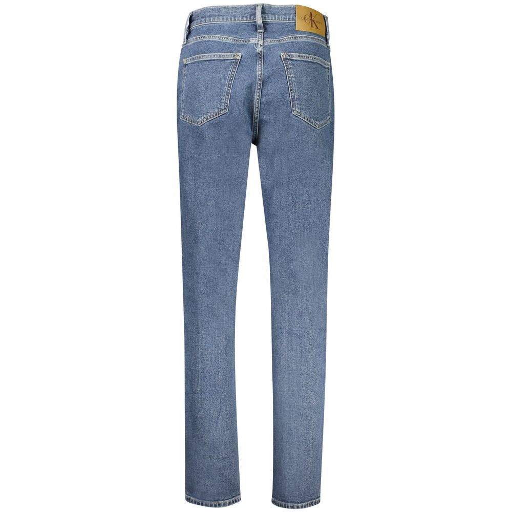 Calvin Klein Blue Cotton Mom Jean