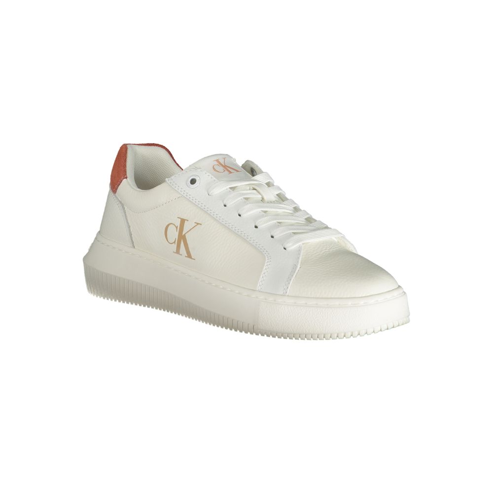 Calvin Klein White Polyurethane Sneaker