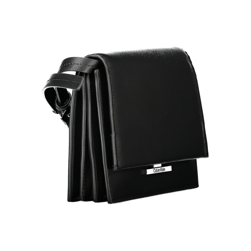 Calvin Klein Black Polyurethane Shoulder Bag