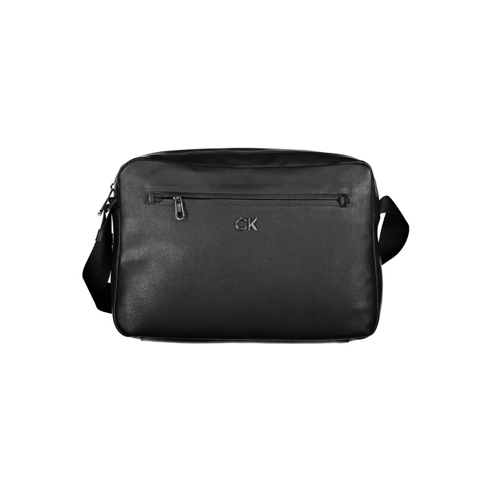 Calvin Klein Black Recycled Polyester Briefcase