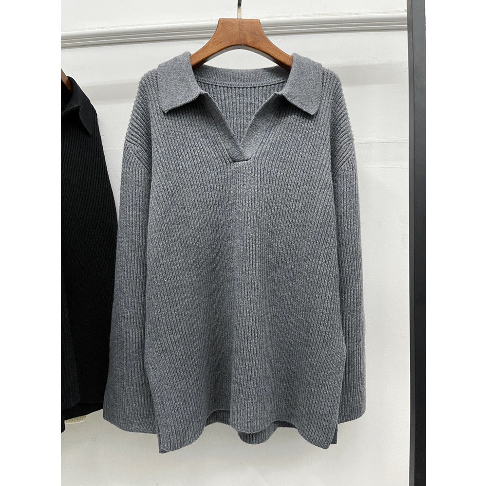 Loose All-match Long-sleeved Knitted Top Signvm Project