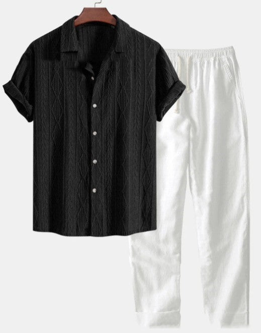 Loose Short Sleeve Shirt Trousers Suit Men Signvm Project